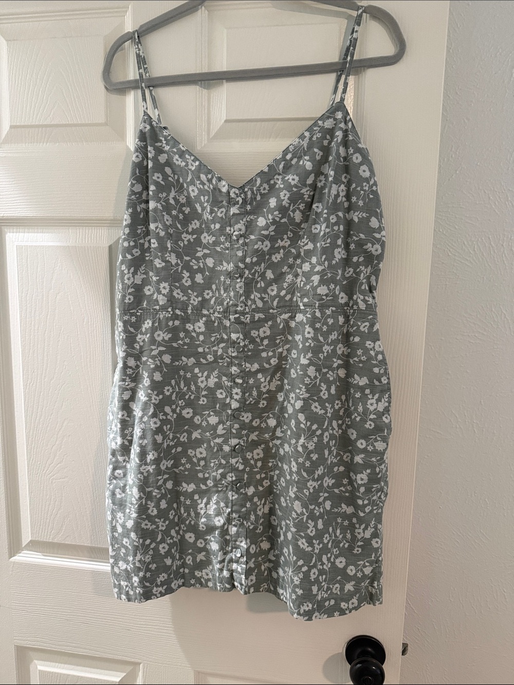 Abercrombie & Fitch Sage Green Floral Mini Dress